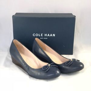 Cole Haan Tali Grand Lace Wedge 10.5B Blue W00032